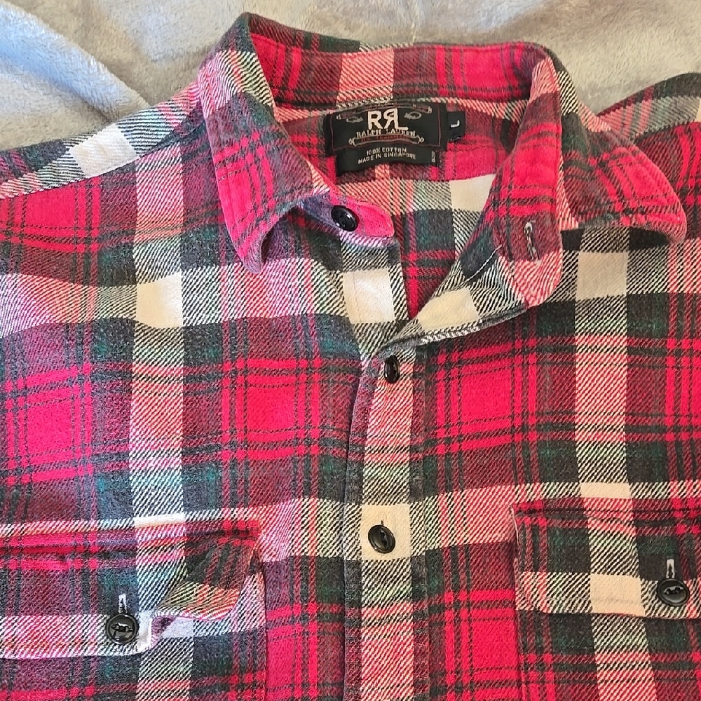 RRL Red Plaid Flannel Shirt